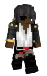black and cod gray Minecraft skin — Slim model — first worn by Treaythekid
