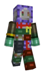 everglade and black Minecraft skin — Slim model — first worn by Evtema3