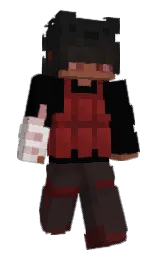 black and cocoa brown Minecraft skin — Slim model