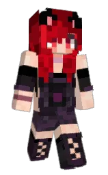 black and light apricot Minecraft skin — Slim model — first worn by Kimmykim89