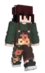 woody brown and lunar green Minecraft skin — Slim model — first worn by ehlsso