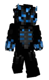 black and cod gray Minecraft skin — Slim model