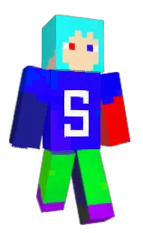 blue and cyan / aqua Minecraft skin — Classic model