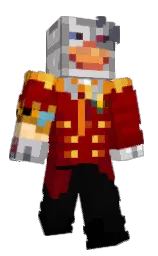 MadSerg's Minecraft skin wearing the Hero cape