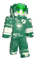 viridian and black Minecraft skin — Slim model