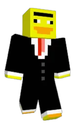 yellow and black Minecraft skin — Classic model