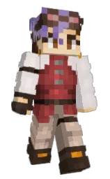 NyxBinary's Minecraft skin wearing the Hero cape