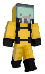 BudgieChook's Minecraft skin wearing the Migrator cape