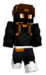 black and cod gray Minecraft skin — Classic model — first worn by SebaDE