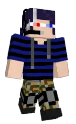 black and deep koamaru Minecraft skin — Classic model — first worn by RielSeviel
