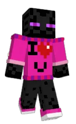 mine shaft and black Minecraft skin — Classic model