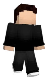 black and tan Minecraft skin — Classic model — first worn by petinatti
