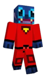 red and black Minecraft skin — Classic model