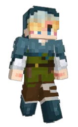 blue bayoux and big stone Minecraft skin — Slim model — first worn by OhayouFox