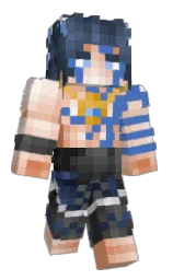 indigo and mine shaft Minecraft skin — Classic model — first worn by Kiatou