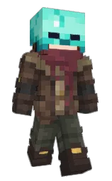 cocoa brown and woody brown Minecraft skin — Slim model — first worn by Psych0Foxler