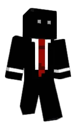 black and cod gray Minecraft skin — Classic model — first worn by bloodsukingwolf