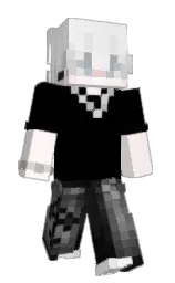 black and rose white Minecraft skin — Classic model
