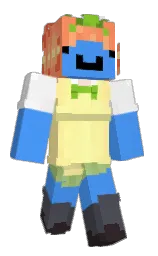 cornflower blue and salmon Minecraft skin — Slim model
