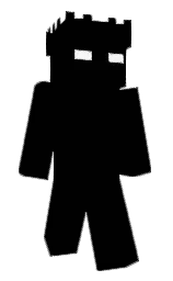 black and white Minecraft skin — Classic model — first worn by XORRRX