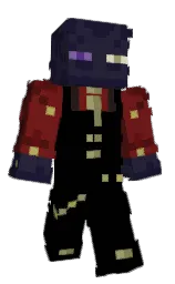 black and steel gray Minecraft skin — Classic model
