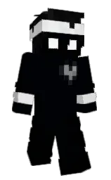 blue charcoal and black Minecraft skin — Slim model — first worn by IvoryCard