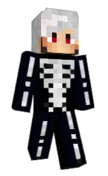 blue charcoal and black Minecraft skin — Classic model — first worn by NikoVs1