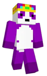purple and white Minecraft skin — Slim model