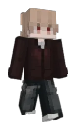 cocoa brown and black Minecraft skin — Slim model — first worn by qlejo