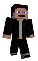 black and graphite Minecraft skin — Classic model