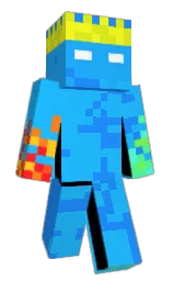 dodger blue and ripe lemon Minecraft skin — Classic model