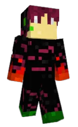 black and claret Minecraft skin — Slim model