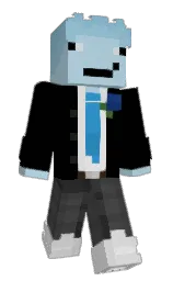 black and ziggurat Minecraft skin — Slim model — first worn by Lilomoney
