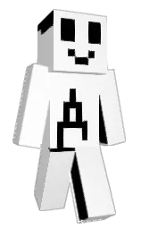 white and black Minecraft skin — Classic model