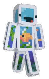 Autismishfish's Minecraft skin wearing the Vanilla cape