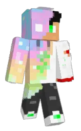 white and mine shaft Minecraft skin — Classic model — first worn by Cube1702