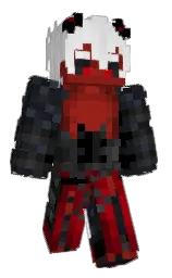 black and woodsmoke Minecraft skin — Classic model — first worn by Kh1ngz