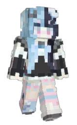 Minecraft-Skin in mine shaft und blizzard blue — Modell: Schmal — zuerst getragen von Ghost_Soap