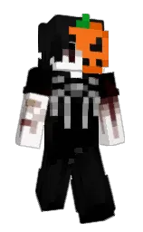 black and cod gray Minecraft skin — Slim model — first worn by xKezv