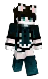 black and nero Minecraft skin — Slim model — first worn by WAREQ_54
