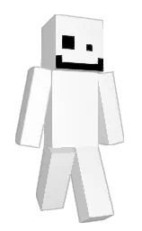 white and black Minecraft skin — Classic model