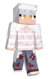 white and apricot peach Minecraft skin — Slim model — first worn by Agent_KittyPaws