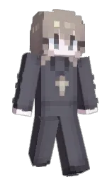 mid gray and ship gray Minecraft skin — Slim model — first worn by EUNHA12