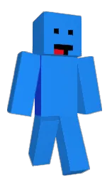 dodger blue and blue ribbon Minecraft skin — Classic model