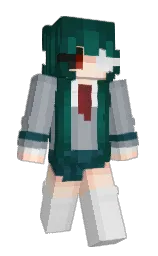 bottle green and manatee Minecraft skin — Slim model — first worn by Punk