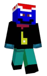 black and blue chill Minecraft skin — Classic model