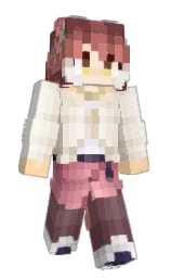 __SUZUNA's Minecraft skin wearing the Builder cape