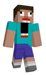 old rose and bondi blue Minecraft skin — Classic model — first worn by NugyBugy