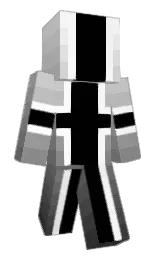 white and silver Minecraft skin — Classic model — first worn by bigduck96