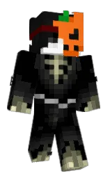 black and cod gray Minecraft skin — Slim model — first worn by swykee